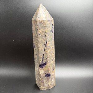 Natural Root Fluorite Tower Stone Healing Crystal Obelisk Reiki Point 8" 808g
